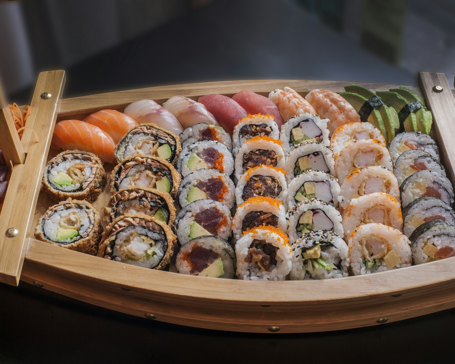 Rolls on a dark board